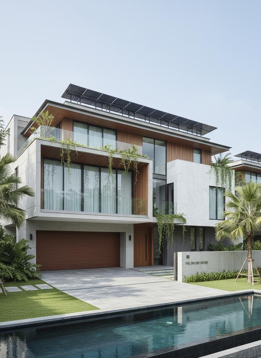 House with solar panels